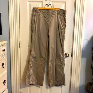 Wide leg pants. Tan. Size 12. Loft.